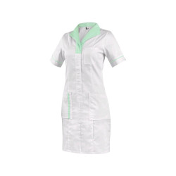 Šaty CXS BELLA, dámské, bílé se zelenými doplňky - VÝPRODEJ