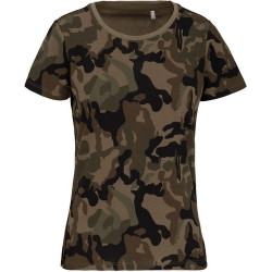 Tričko Camo camouflage K3031, dámské, krátký rukáv