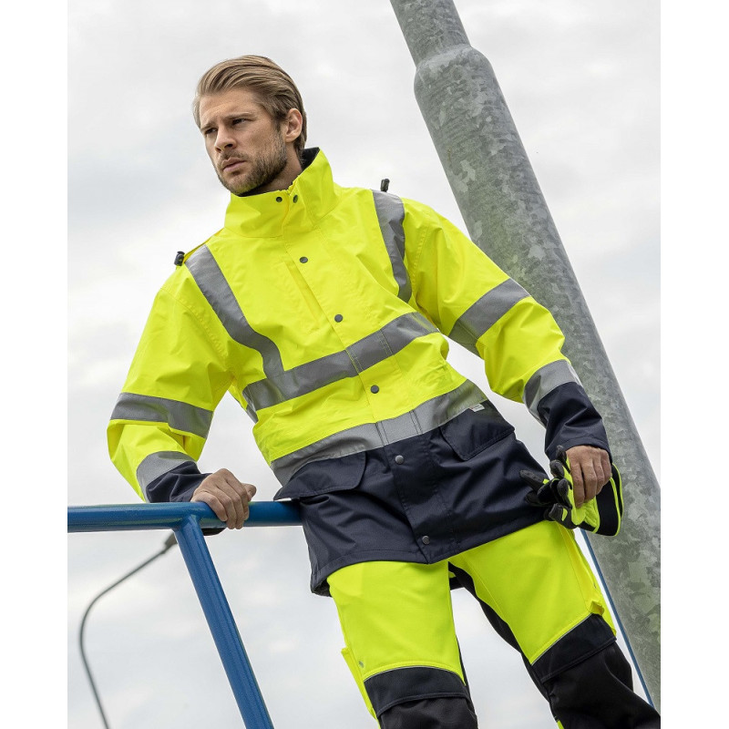 Bunda HI-VIZ 4v1, zateplená, nepromokavá