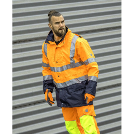 Bunda HI-VIZ 4v1, zateplená, nepromokavá