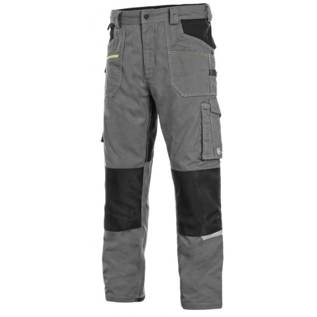 Kalhoty CXS STRETCH do pasu, zkrácené na výšku 170-176cm, pánské, šedo-černé