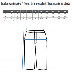 Kalhoty 3/4 CXS STRETCH, pánské, středně modré-černé