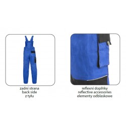 Kalhoty CXS LUXY s laclem, pánské, zkrácené na 170-176 cm, modré