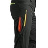 Kalhoty CXS AKRON do pasu, softshell, černé s HV žluto-oranžovými dopl.