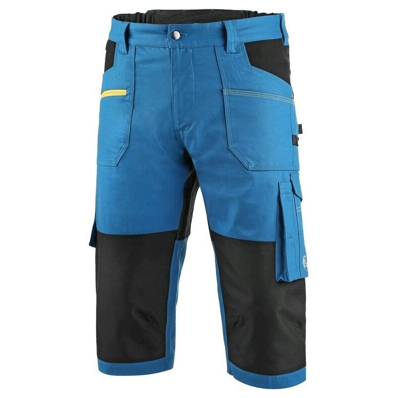 Kalhoty 3/4 CXS STRETCH, pánské, středně modré-černé