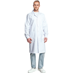 Plášť FERN dlouhý rukáv, pánský, bílý