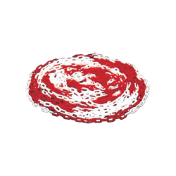 Plastový řetěz JSP červeno-bílý, 8mm, 25m - cena za 25m