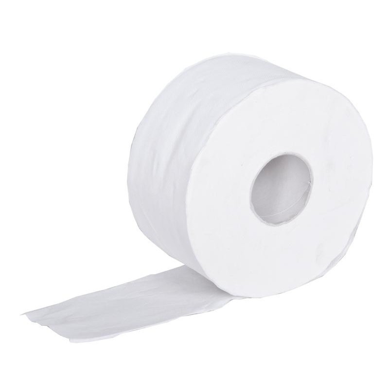 Toaletní papír JUMBO 190mm, 2-vrstvý, bílý, celulóza, cena za bal. 6 ks