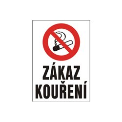 Tabulka bezpečnostní -  Zákaz kouření