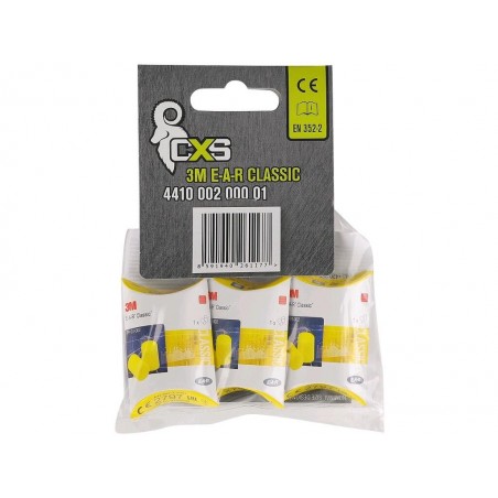 Zátkové chrániče sluchu 3M E-A-R CLASSIC, 3 páry - cena za celé balení 3 páry
